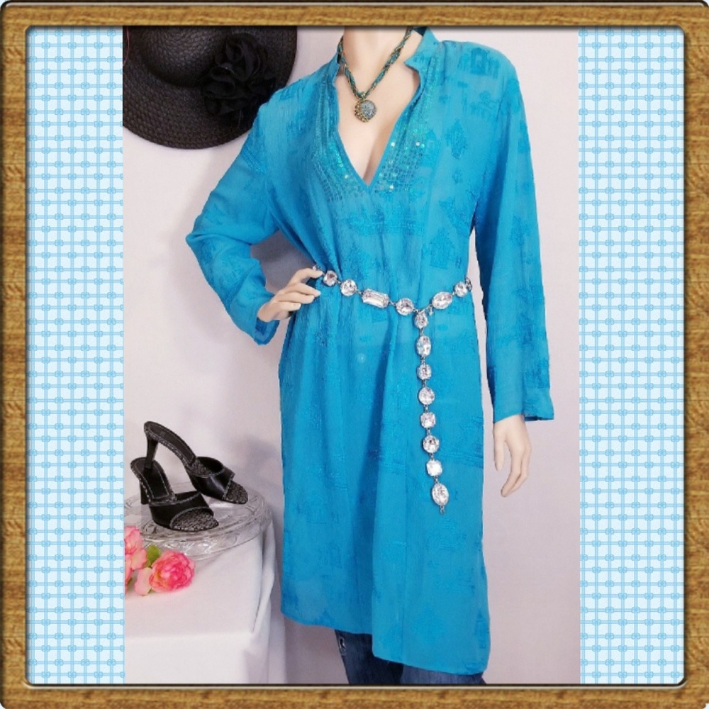 CHICO'S TURQUOISE TUNIC